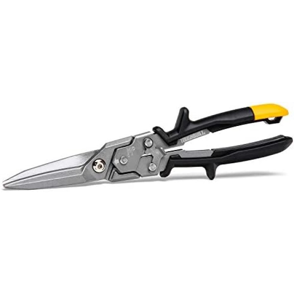 ToughBuilt - Straight Long Cut Aviation Snips - One Handed Lock Operation