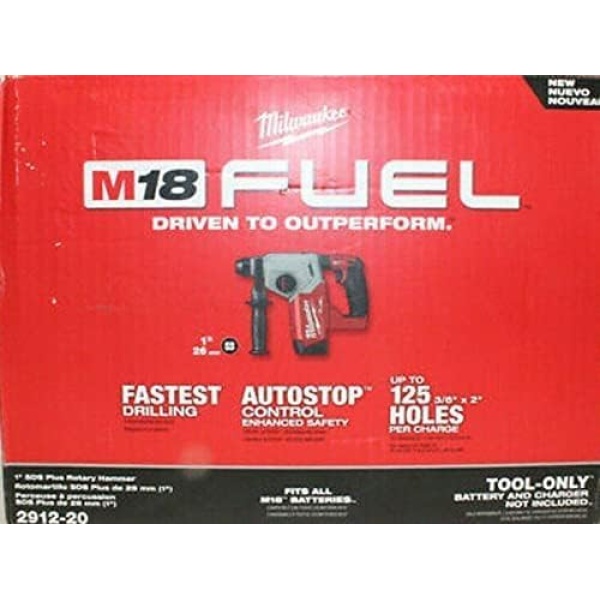 Milwaukee 2912-20 M18 Fuel 18V 1" Sds Plus Brushless Rotary Hammer