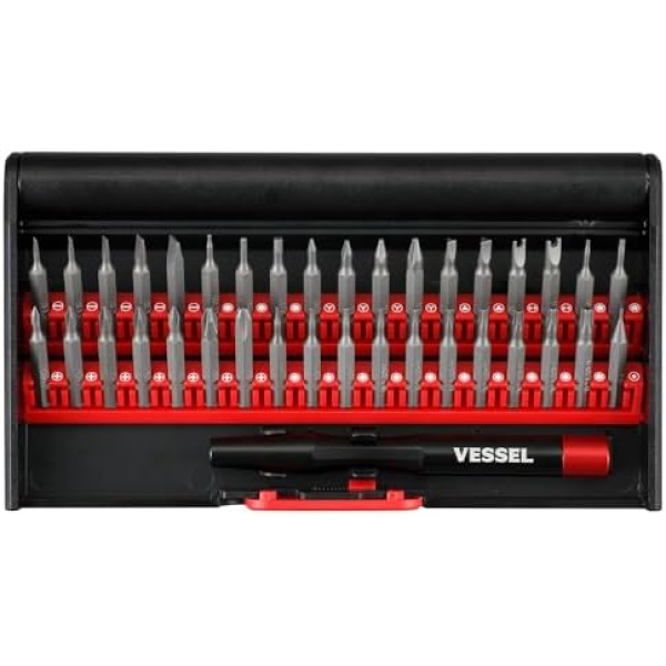 Vessel 9836 Precision Replacement Screwdriver Bit Set of 36 Clocks, Glasses