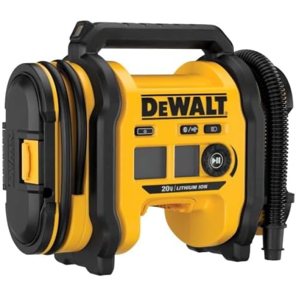 DEWALT Tire Inflator Portable Air Compressor 20V MAX, Air Pump with Automatic