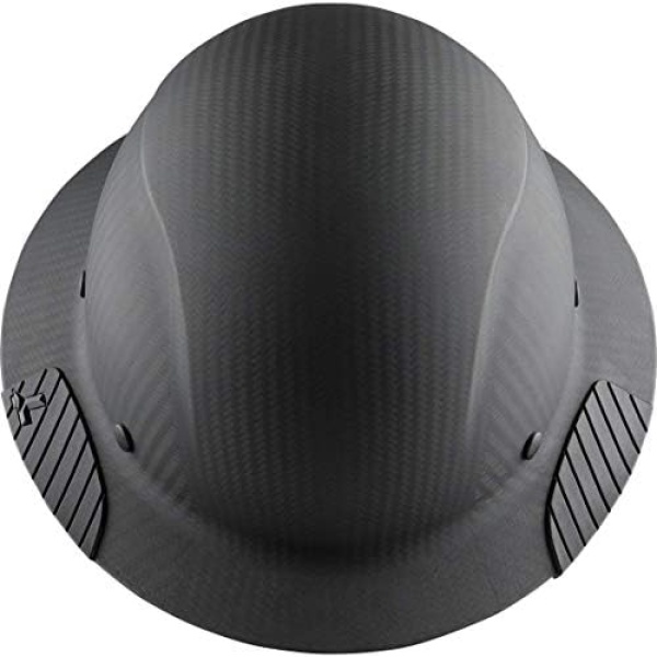 DAX Carbon Fiber Hard Hat - Full Brim Matte Black