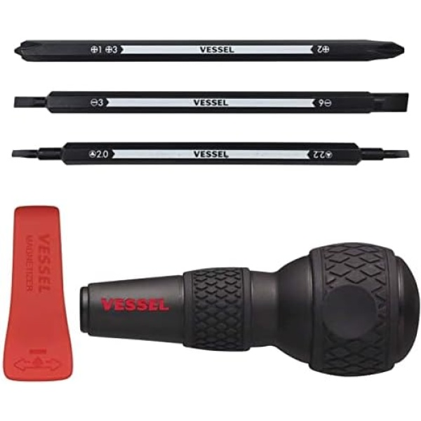 VESSEL Ball Grip Screwdriver (for home use/Black) [No.220W-BC3C]