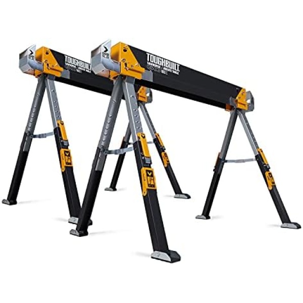 ToughBuilt - Folding Sawhorse - Sturdy, Durable, Lightweight, Heavy-Duty, 100%