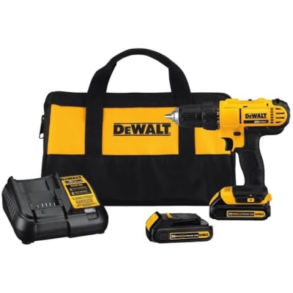 DEWALT 20V Max Cordless Drill/Driver Kit, 2 Batteries and Charger Included