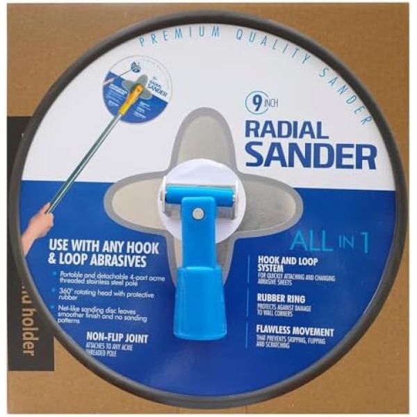 9 Inch Radial Hand Sander, 9" Hook and loop Hand Drywall Sander