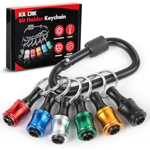 Push to Unlock,Katerk 6pcs 1/4 inch Hex Shank Aluminum Alloy Screwdriver Bit